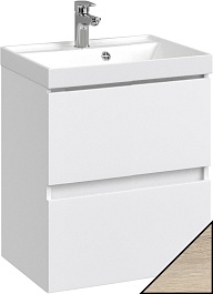 Водолей Мебель для ванной Best 50 подвесная ореховый дубослив светлый – фотография-2